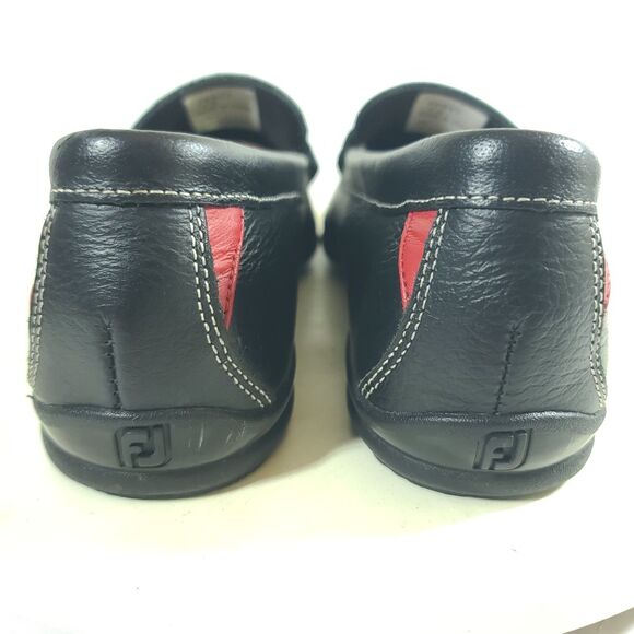 Footjoy Club Penny Loafer Men\'s 7 M Black Leather Casual Slip On Shoes 79047 EUC